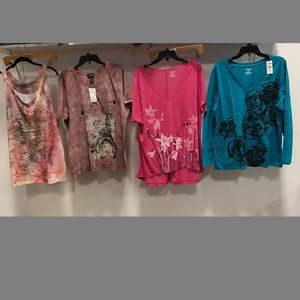 NWT LANE BRYANT plus size LOT 4PC TOP BLOUSE 18/20